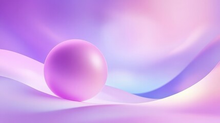 Obraz premium Abstract Pastel Pink Sphere on Smooth Surface