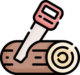 sawing Illustration on a white background.