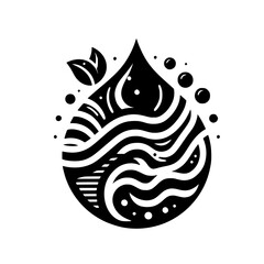 Monochrome Water Droplet: Nature, Fluidity & Minimalism