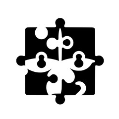 Abstract Puzzle: Monochrome Metaphor of Integration