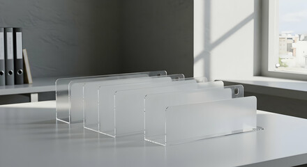 Modern Transparent Acrylic Desk Organizer