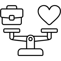 Obraz premium Work Life Balance Icon