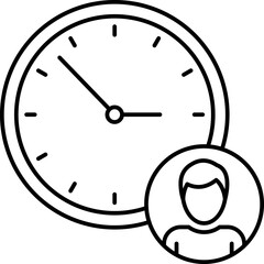wall clock Illustration on a white background.