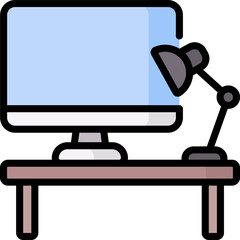 workspace Illustration on a white background.