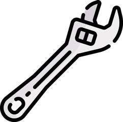 wrench Illustration on a white background.