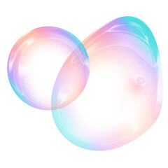 Liquid Bubble Soap Transparent with Realistic Water and Air Effects