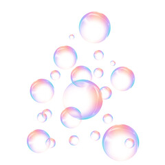 Liquid Bubble Soap Transparent with Realistic Water and Air Effects