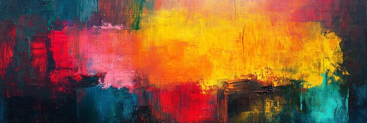 Vibrant colors blend in abstract painted texture.