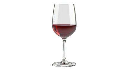 Glass of red wine in a crystal wineglass isolated on a bar counter with a celebration vibe