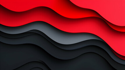 Abstract Red Black Gray Layered Wave Background