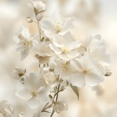 Obraz premium Milky White Flowers in a Soft Bouquet