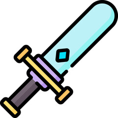 sword Illustration on a white background.