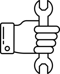 wrench Illustration on a white background.