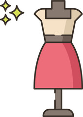 dress Illustration on a white background.