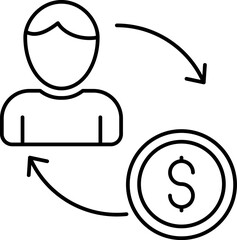 man Illustration on a white background.