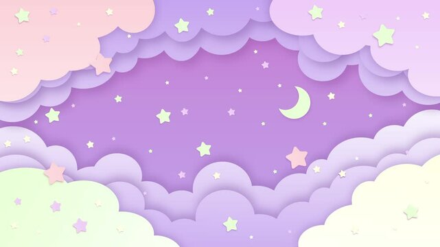 夜空のループ夢かわいい背景素材