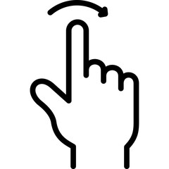 Obraz premium swipe right icon illustration design with outline