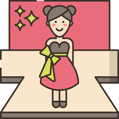 show Illustration on a white background.