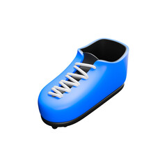 3D Close-up Blue Football Cleat