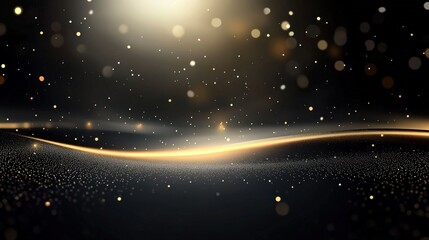 Obraz premium Abstract Golden Particles Background