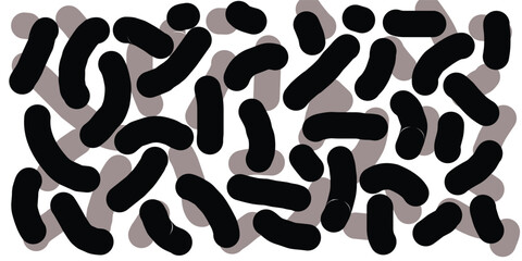 Pattern Black and gray big short line 