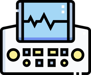 EKG Illustration on a white background.