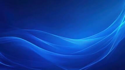 Fototapeta premium Abstract Blue Waves: Serene Digital Art