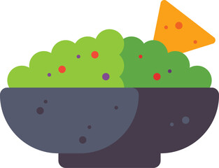guacamole Illustration on a white background.