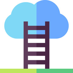 ladder Illustration on a white background.