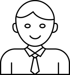 man Illustration on a white background.