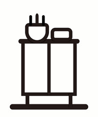 ILLUSTRATION OF BLACK STORAGE ICONS IS SUITABLE FOR MINIMALIST AND SPACE EFFICIENT HOME INTERIORS