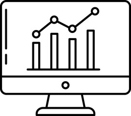 monitor screen Illustration on a white background.