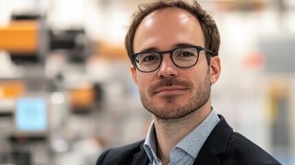 Fototapeta premium A robotic arm in a high speed manufacturing plant, assembling advanced packaging robots with AI precision for fast production lines, Manufacturing-tech style