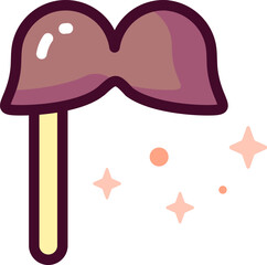 moustache Illustration on a white background.