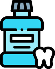 mouthwash Illustration on a white background.