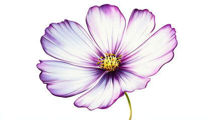 Obraz premium A close up of a white and purple flower