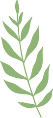 Stylized Leaf or Botany Vector Element 