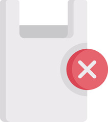 Obraz premium no plastic bags Illustration on a white background.