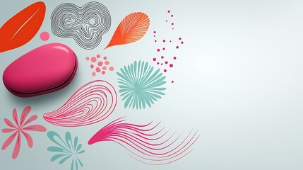 Pastel abstract shapes dreamy background design