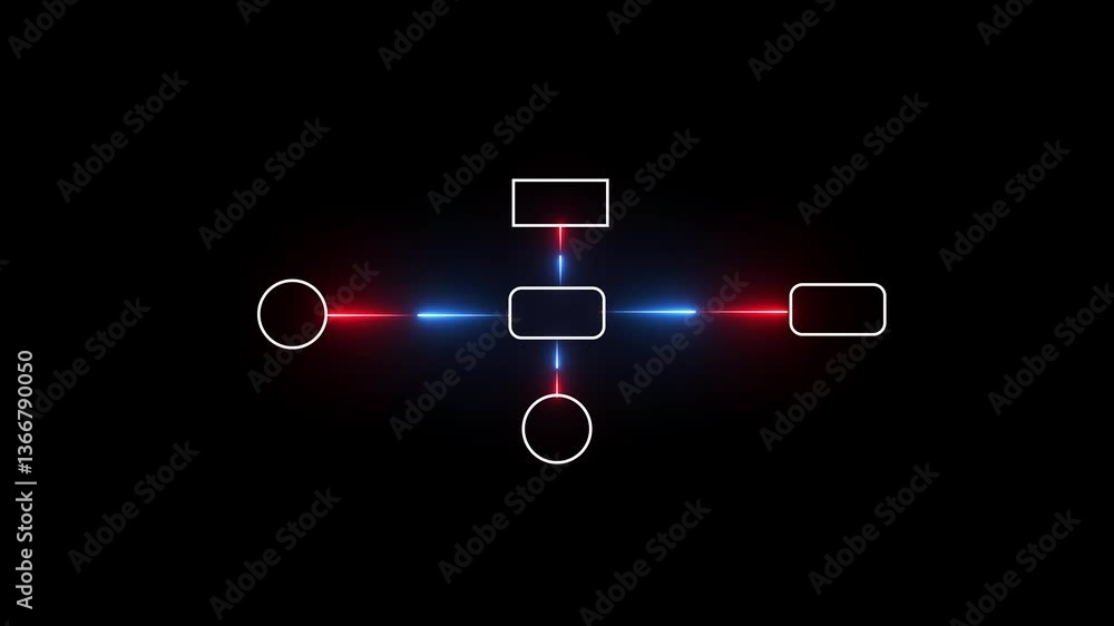 Poster group hierarchy icon illustration infographic diagram connection contour corporate data design diagr