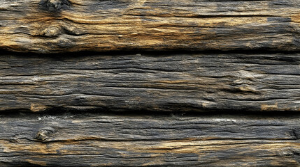 Detailed Close Up of Dark and Light Brown Wooden Planks with Rustic Texture and Visible Wood Grain for Natural Backgrounds and Design Element