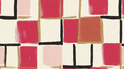 Fototapeta premium Abstract Geometric Pattern with Bold Colors