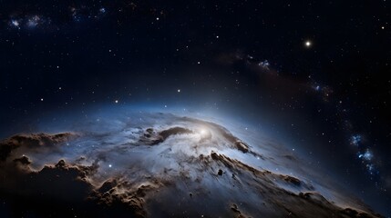 Fototapeta premium Deep space exploration andromeda galaxy astronomical phenomenon cosmic environment celestial view infinite universe
