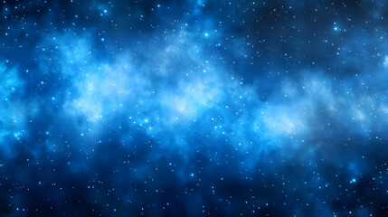 Vibrant Blue Nebula Starfield Deep Space Cloud Cosmos Universe Background Graphic for Modern Design Projects and Presentations