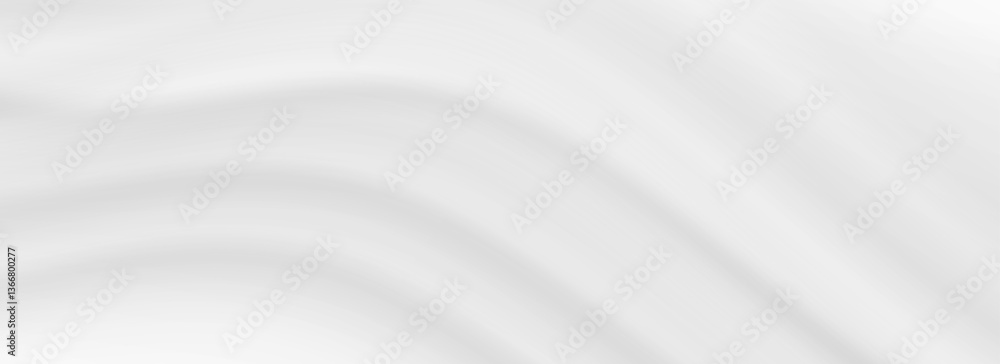 Poster Smooth grey wave background. Abstract subtle cream texture. Curved line template wallpaper for medical, tech, cosmetic concept, brochure, poster, flyer, leaflet. Vector soft grey gradient backdrop