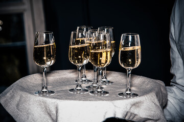 glasses of champagne