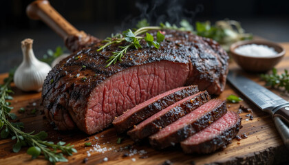 Sliced Tomahawk Steak