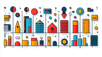シンプルなフラットデザインの背景画像