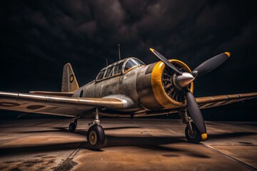 Happy ground crew prepared private light plane for take off