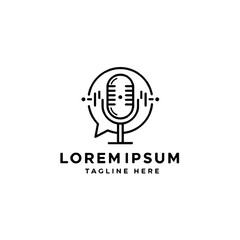 Podcast Microphone Logo